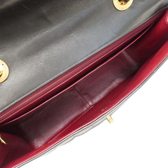 CHANEL Jumbo 24K GP Flap Bag Lambskin Vertical Quilt Chain Shoulder Bag Black - Picture 10 of 12